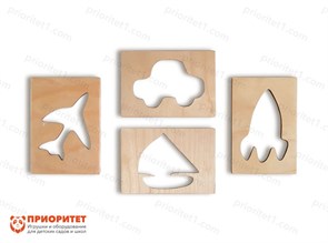 Трафареты для рисования песком Виды транспорта (4 штуки) 49338