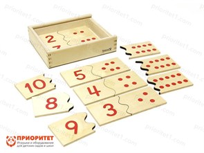 Игровой набор Монтессори Цифры и точки. Арабские 60062