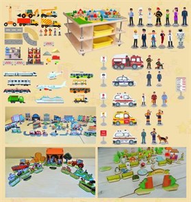 Комплект мобильный для организации тематических игр Город профессий,городская и сельская жизнь 106498