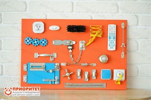 Бизиборд Оранжевый для девочек и мальчиков 85622